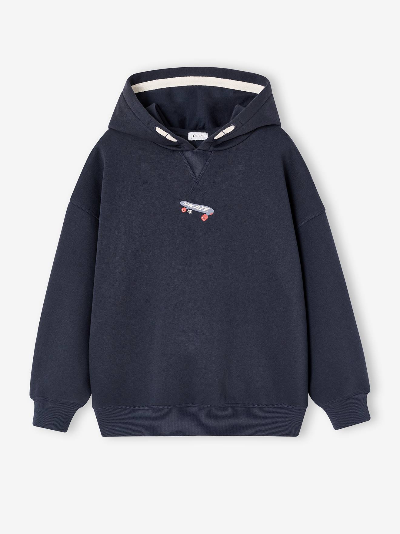 Kapuzensweatshirt Jungen mit Print und Logo JONEN