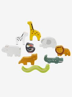 Spielzeug-Baby-Tasten & Greifen-Holz-Spielset, Tiere FSC