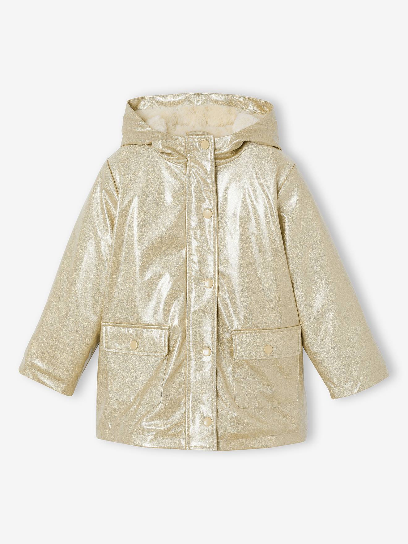 Regenjacke mit Glitzereffekt Mädchen