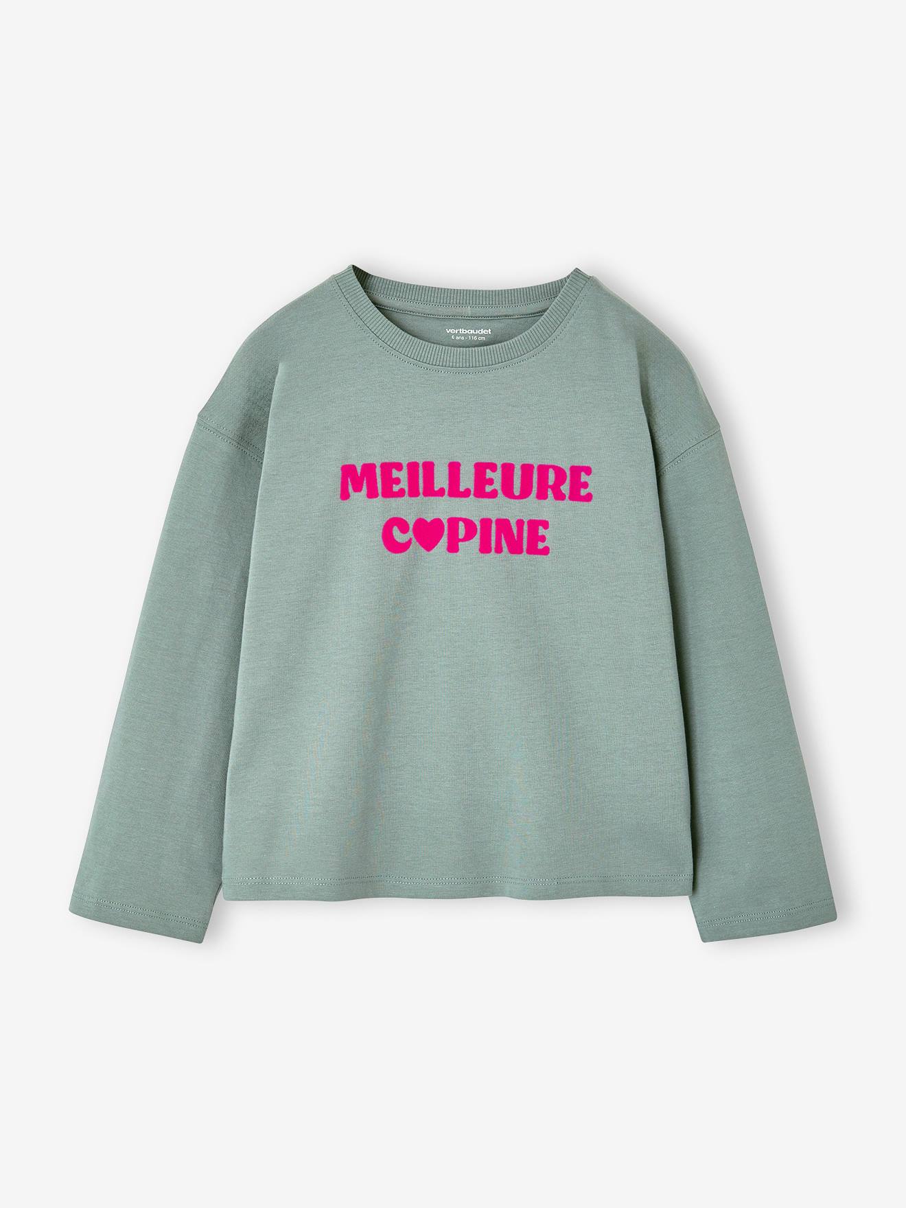 Langarmshirt mit Flockprint Mädchen