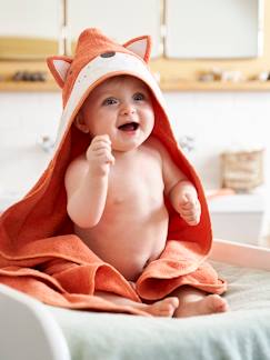 Geschenkideen für die Babyparty-Baby-Set: Badetuch und Waschhandschuh „Fuchs“ Oeko-Tex