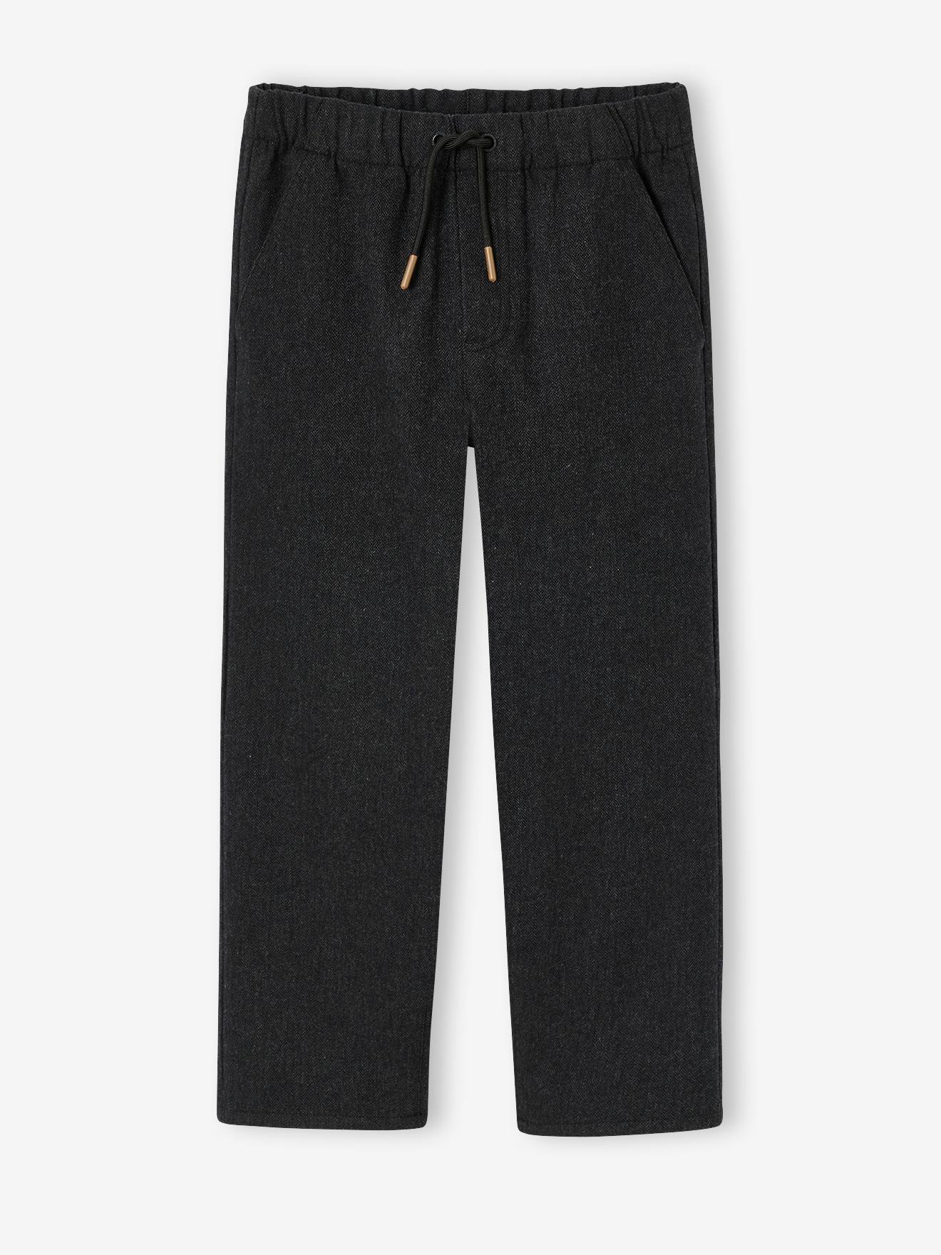 Gerade Hose mit Fischgrätenmuster Jungen