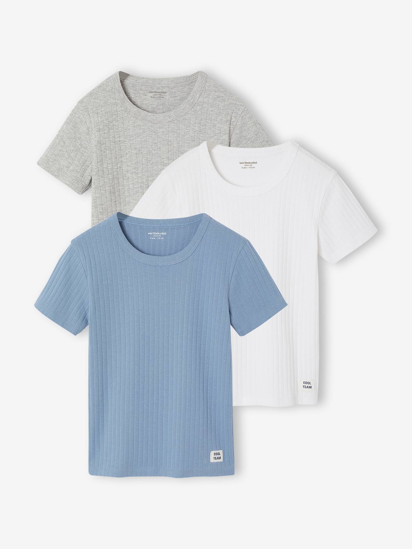 3er-Pack T-Shirts aus Rippjersey Jungen