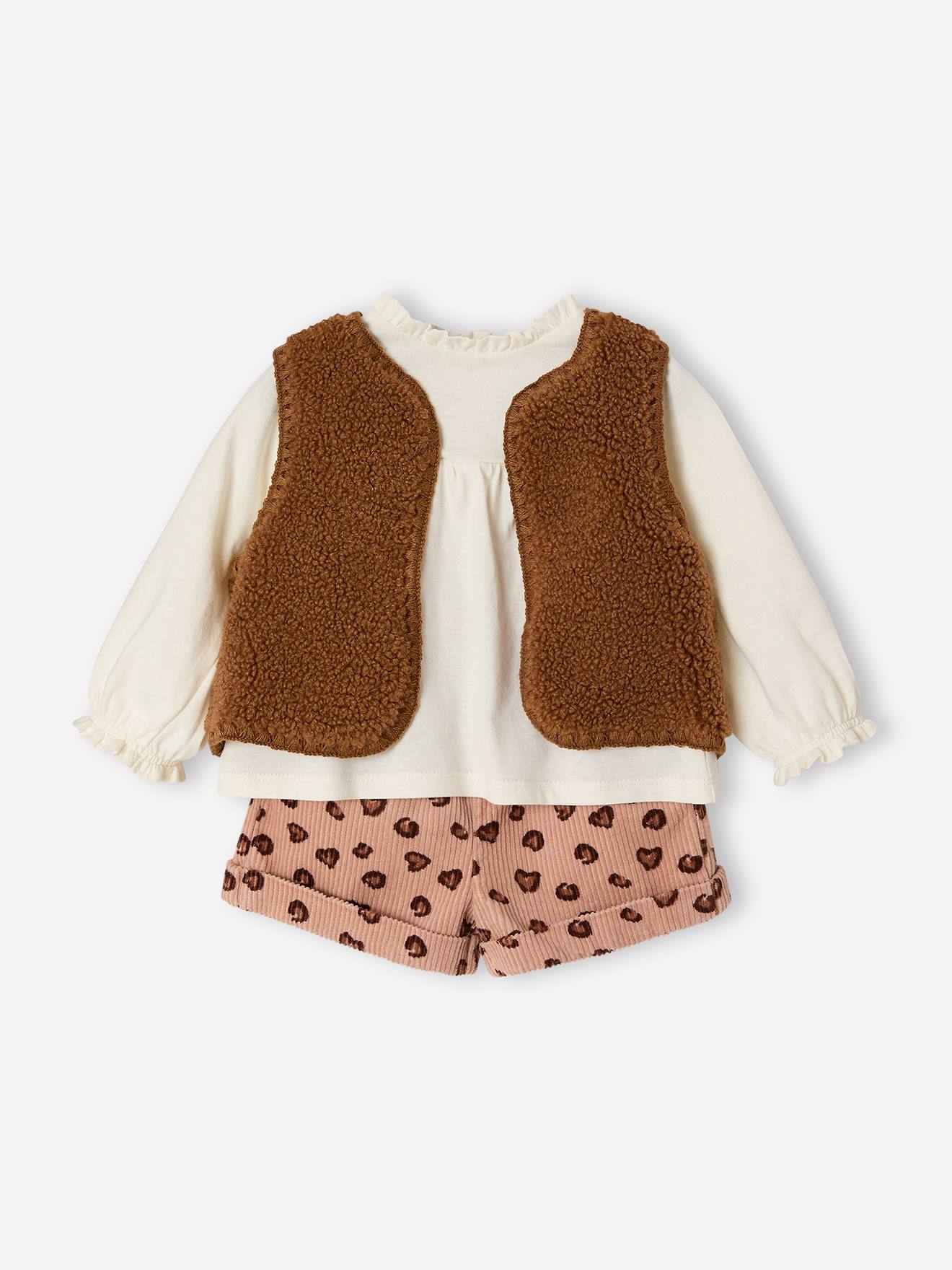 Baby-Set aus Teddyfleece-Weste