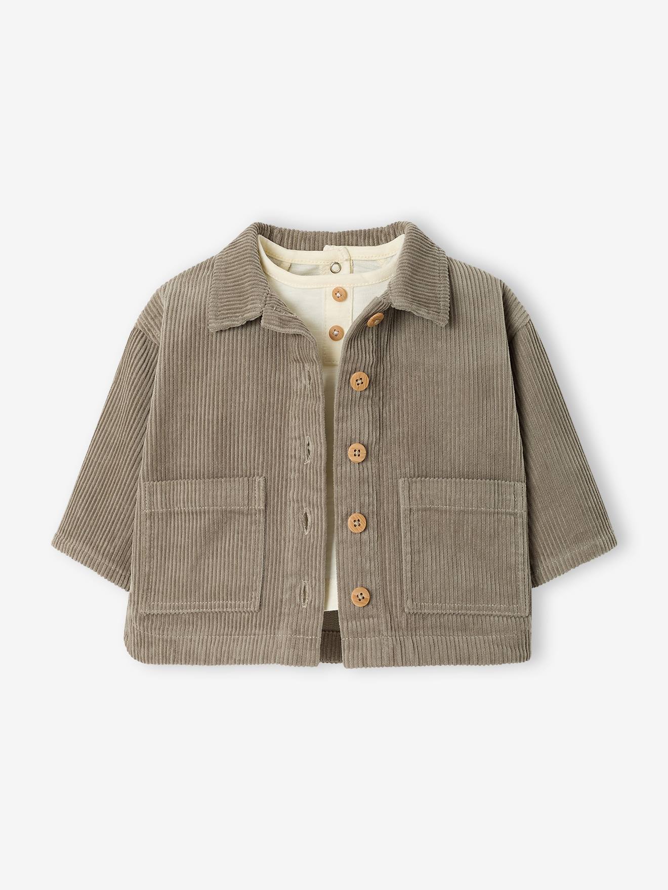 Baby-Set aus Cordhemd und Shirt