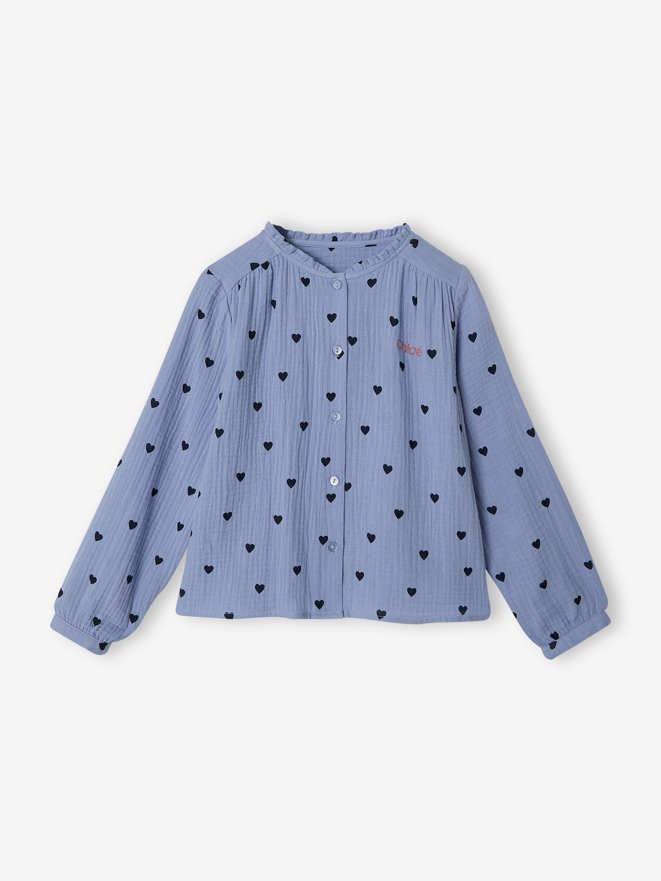 Mädchen Hemdbluse aus Musselin