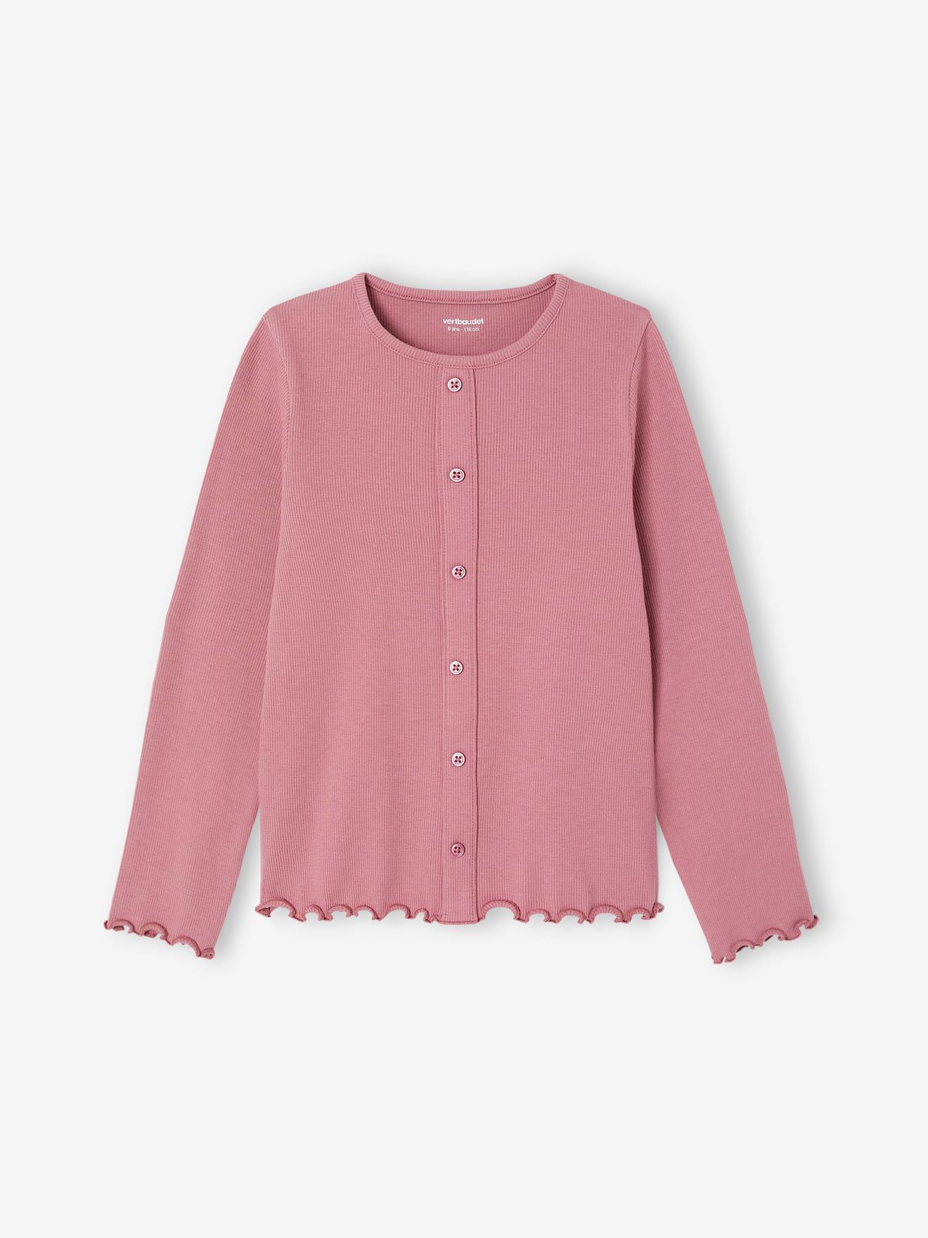 Langarmshirt aus Ripp Mädchen