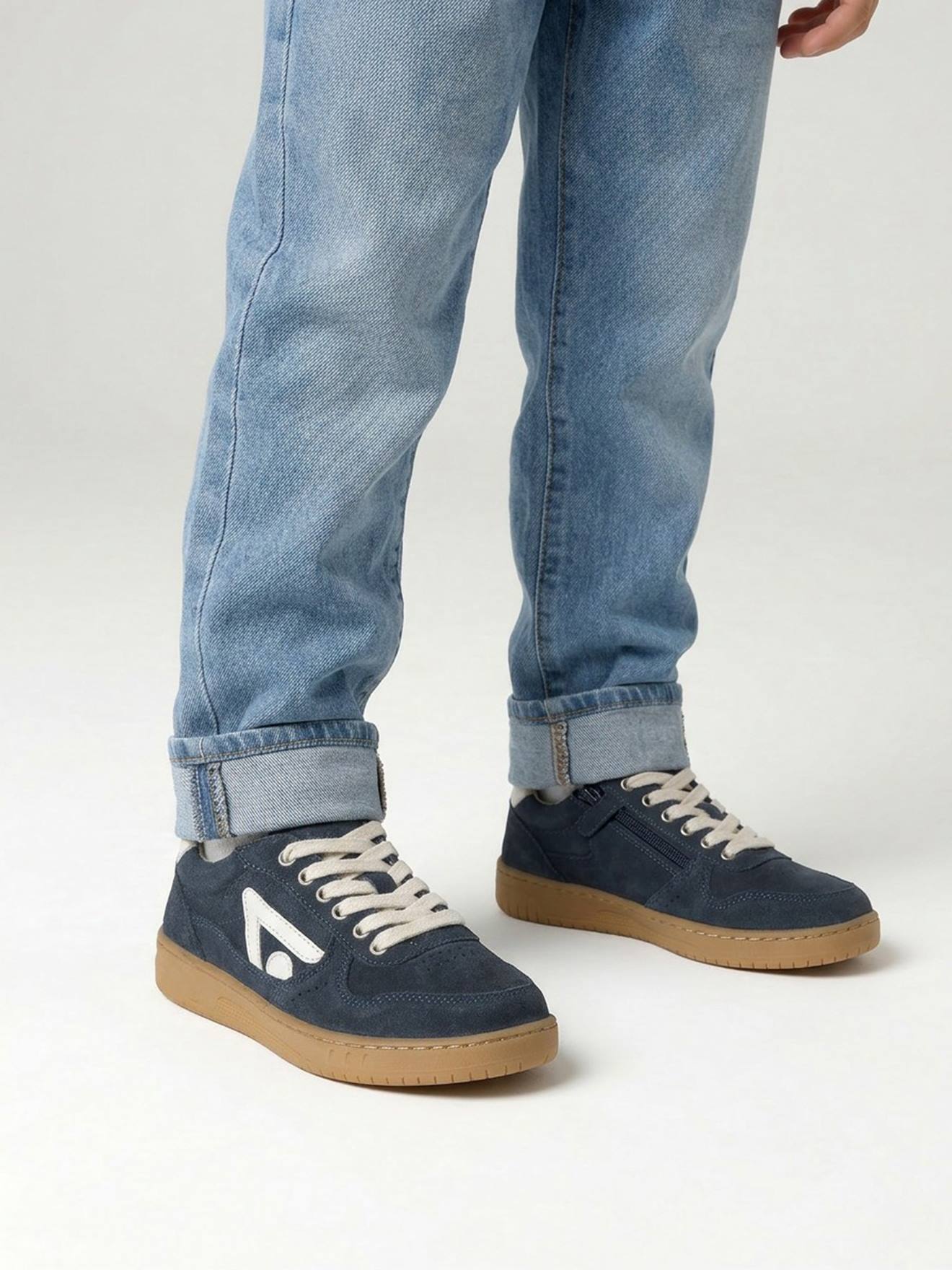 Leder-Sneakers mit Schnürung Jungen