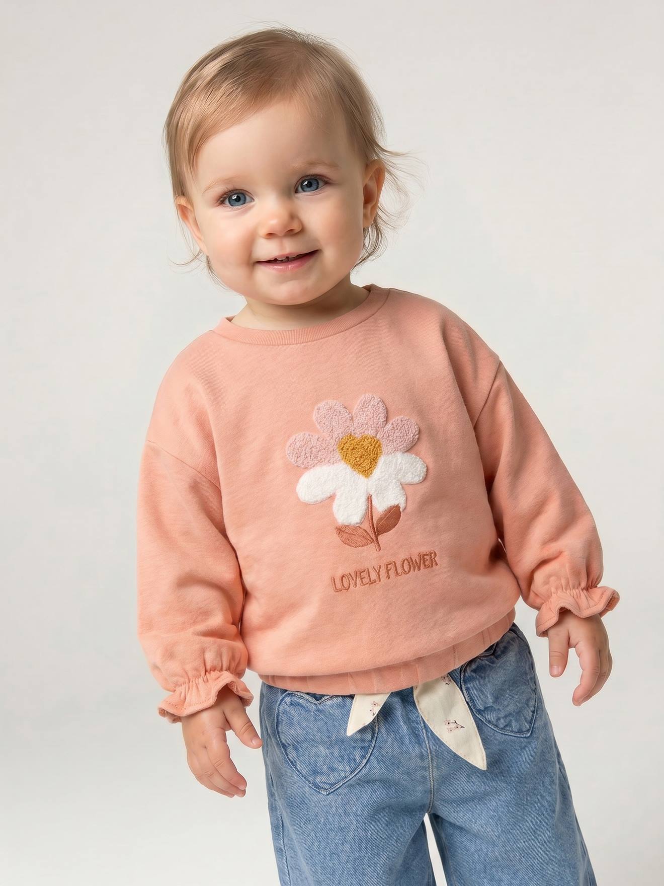Baby Sweatshirt mit Rüschen