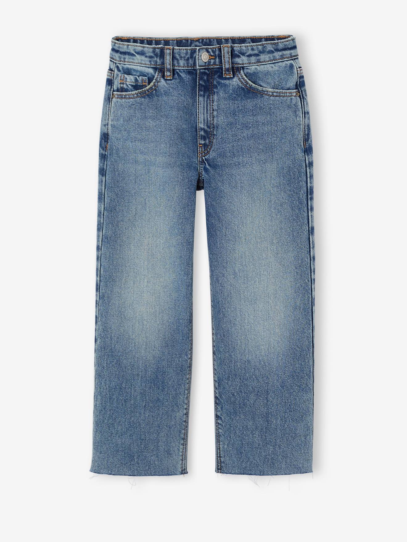 Gerade Jeans Mädchen Herzstickerei hinten