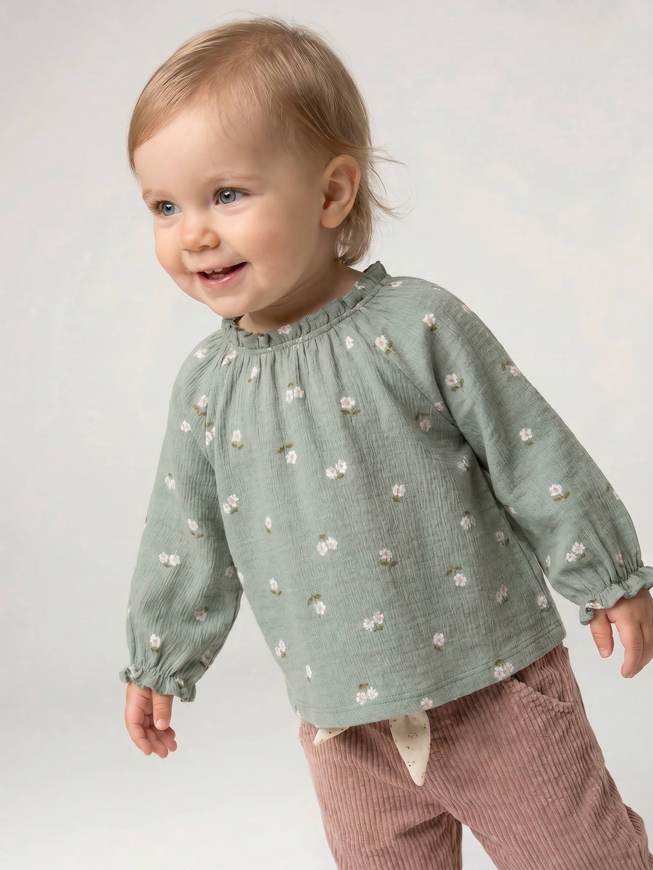 Baby Shirt mit Rüschenkragen
