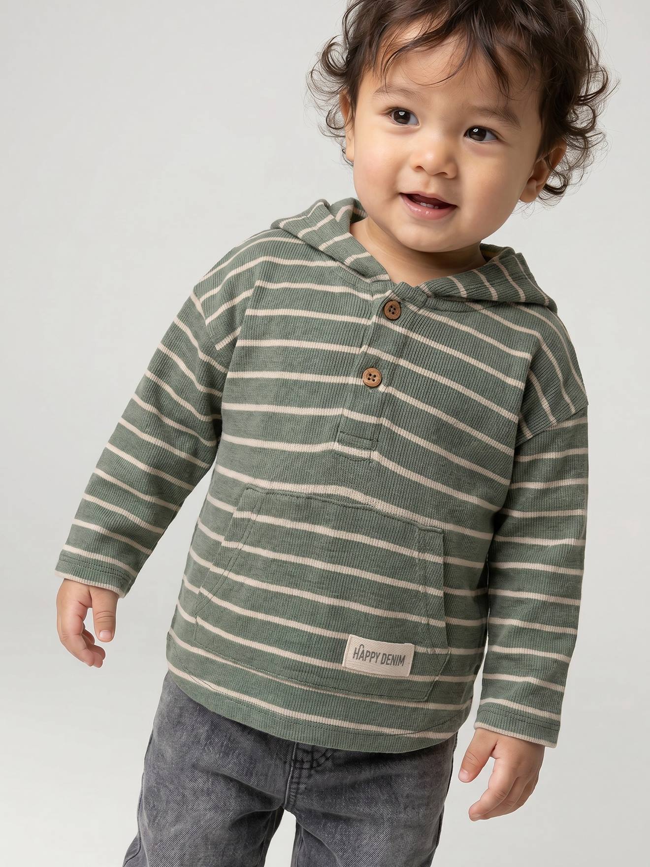 Jungen Baby Langarm-Kapuzenshirt