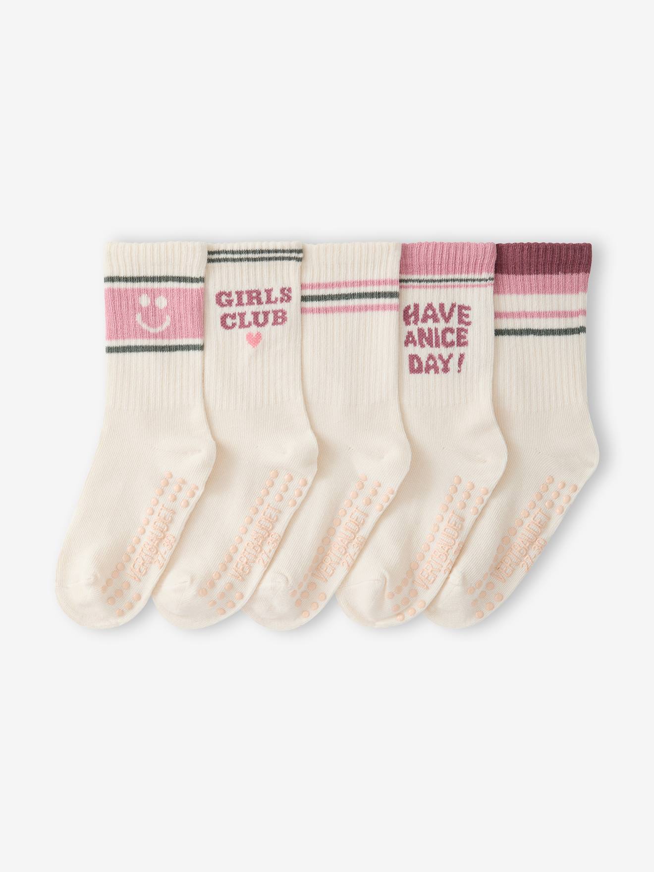 5er-Pack Socken Jacquardmuster Mädchen
