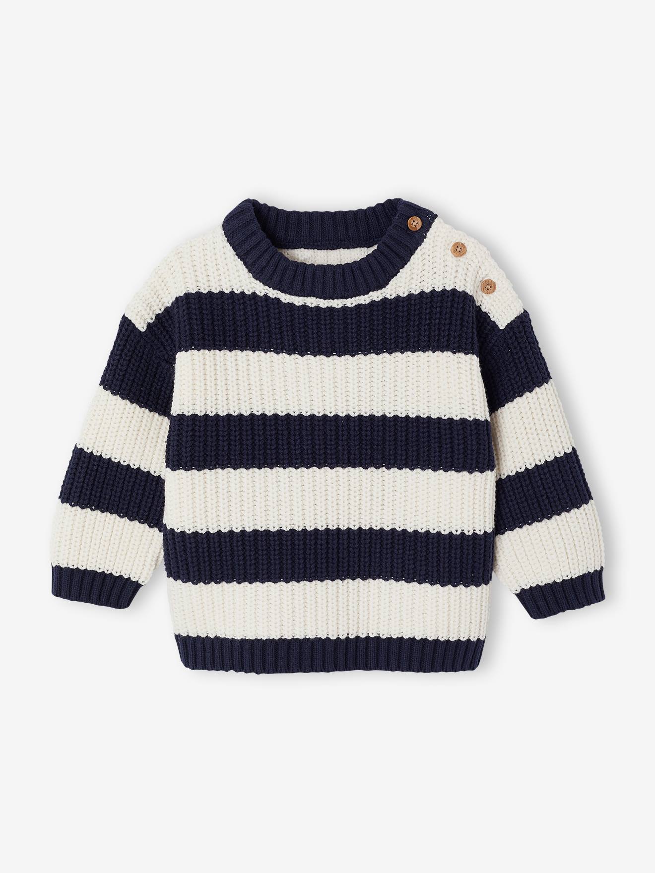 Gestreifter Baby Strickpullover