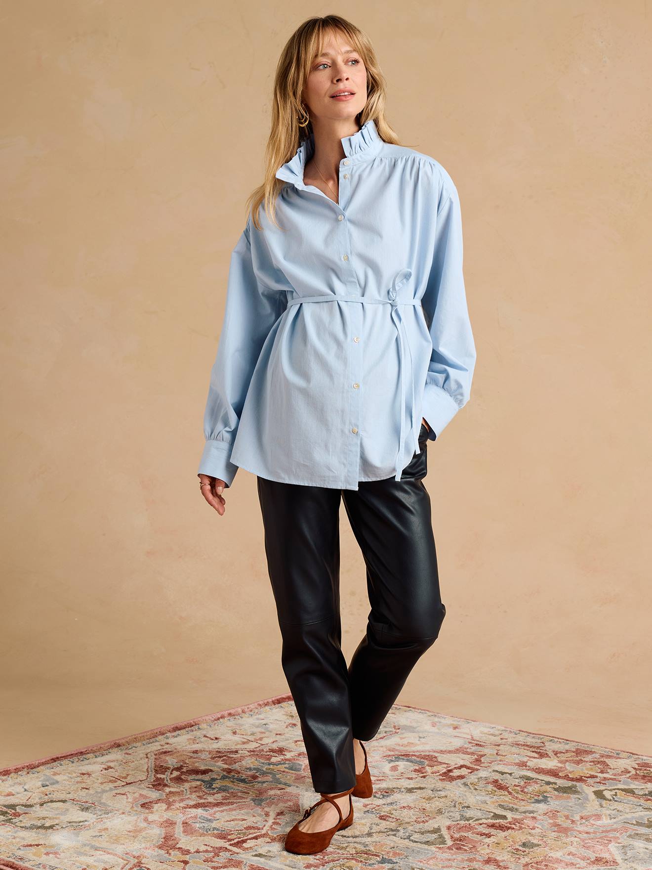 Bluse mit Bindegürtel für Schwangerschaft & Stillzeit ENVIE DE FRAISE