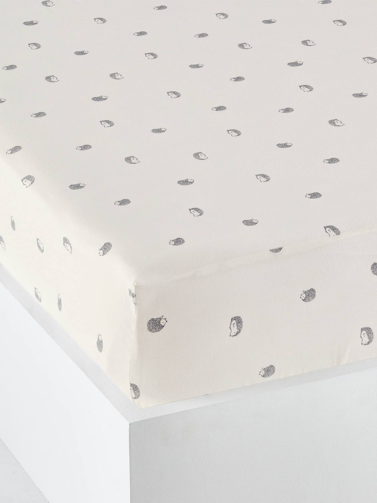 Vertbaudet Bio-Kollektion: Baby Spannbettlaken Lovely Nature Wollweiß 70X140