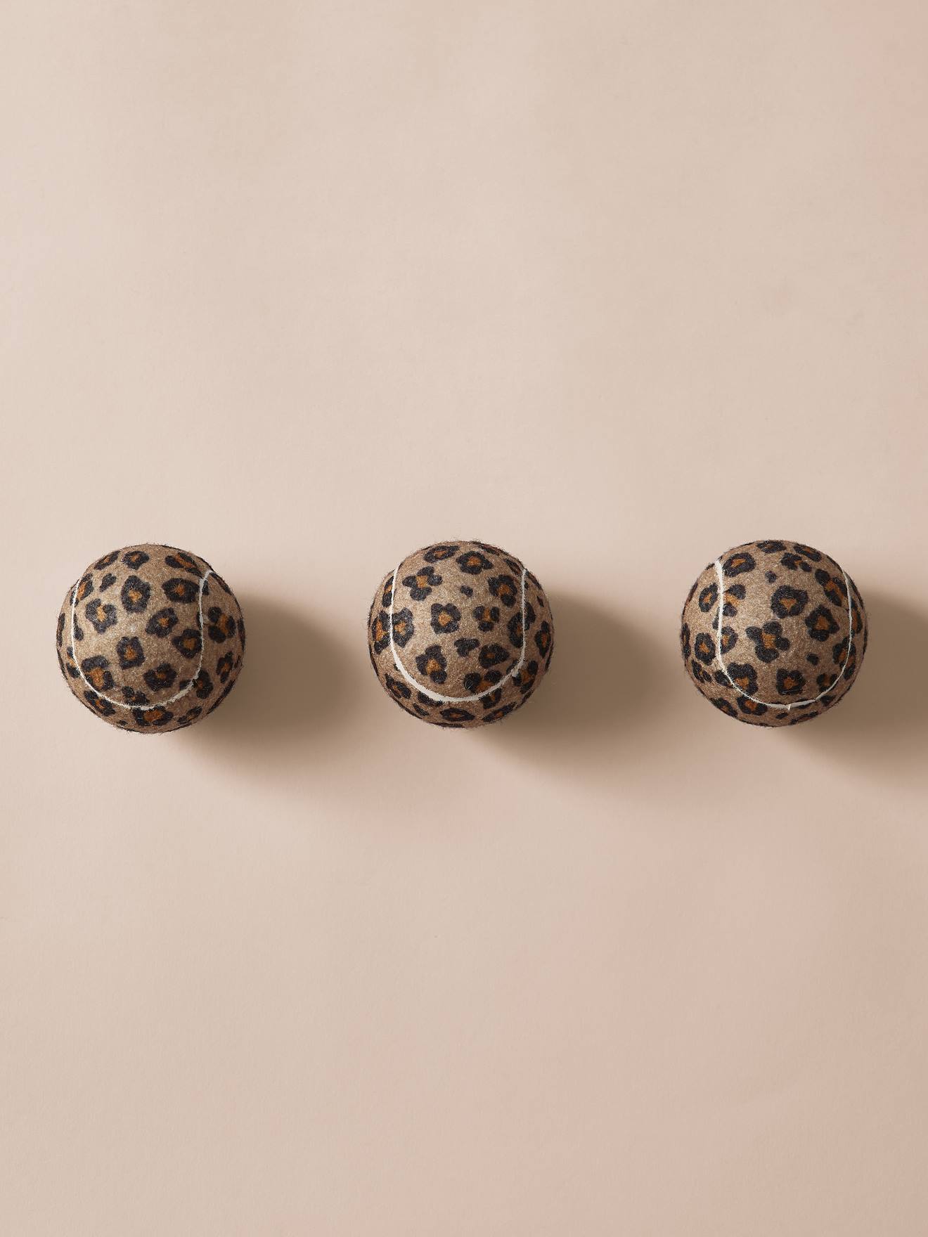 3er-Pack Hundebälle mit Leopardenmuster