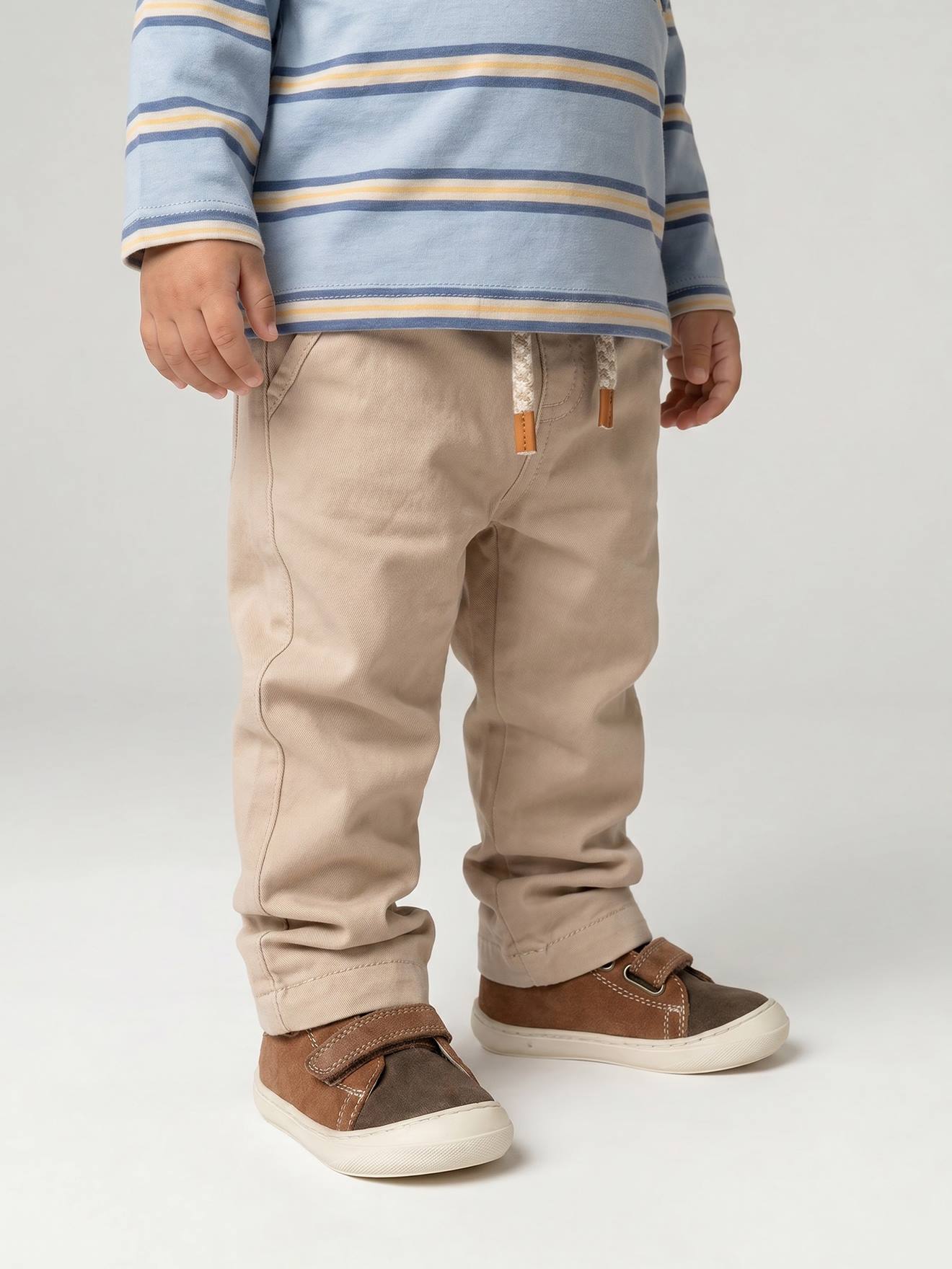 Baby Thermohose gerippter Dehnbund mit Zierkordel