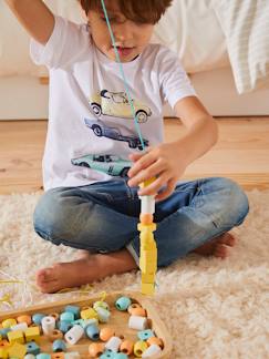 Spielzeug-Kreativität-Kinder Fädel-Set, 85 Perlen aus Holz FSC®