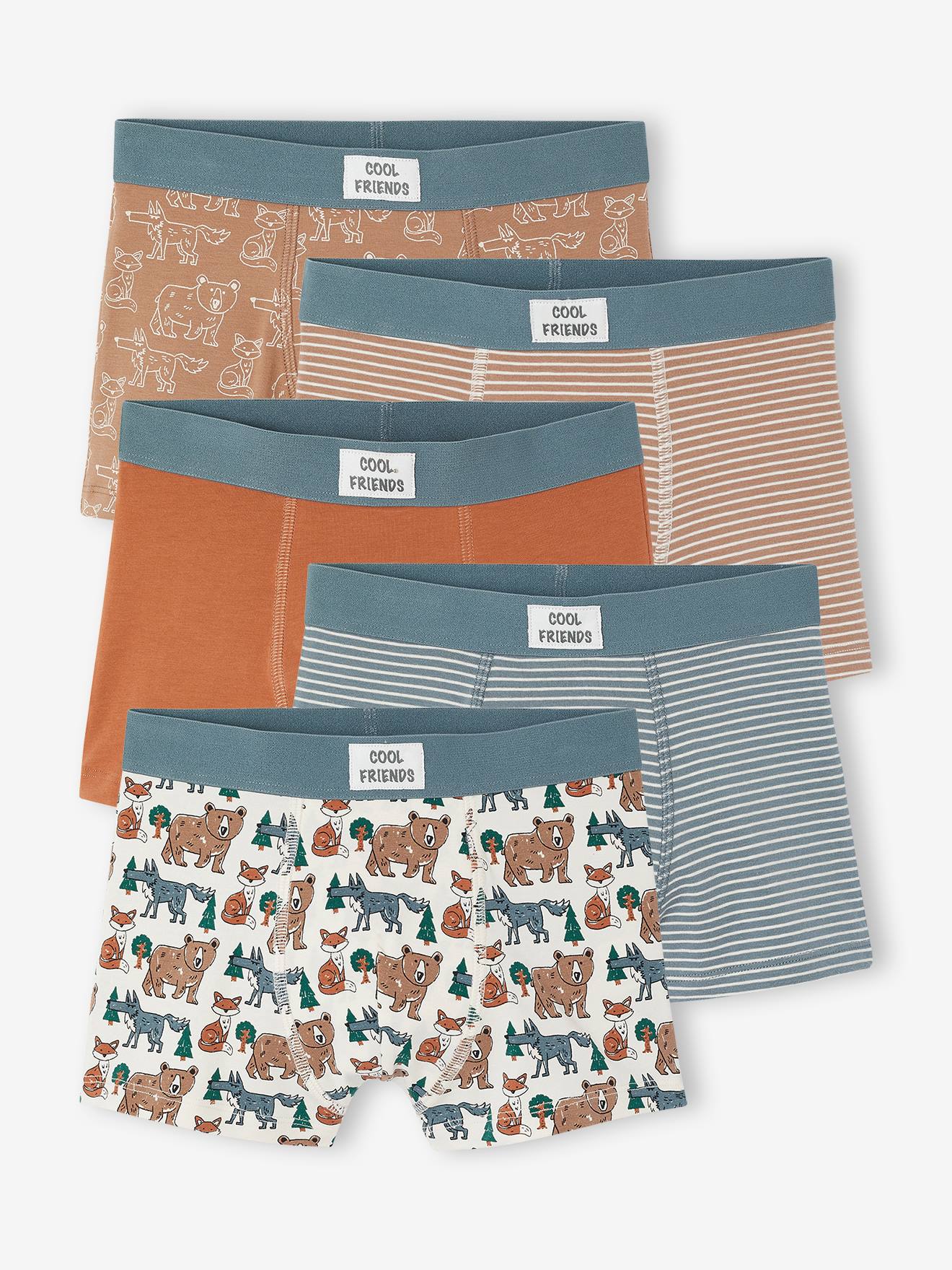 5er-Pack Boxershorts WALDTIERE Jungen