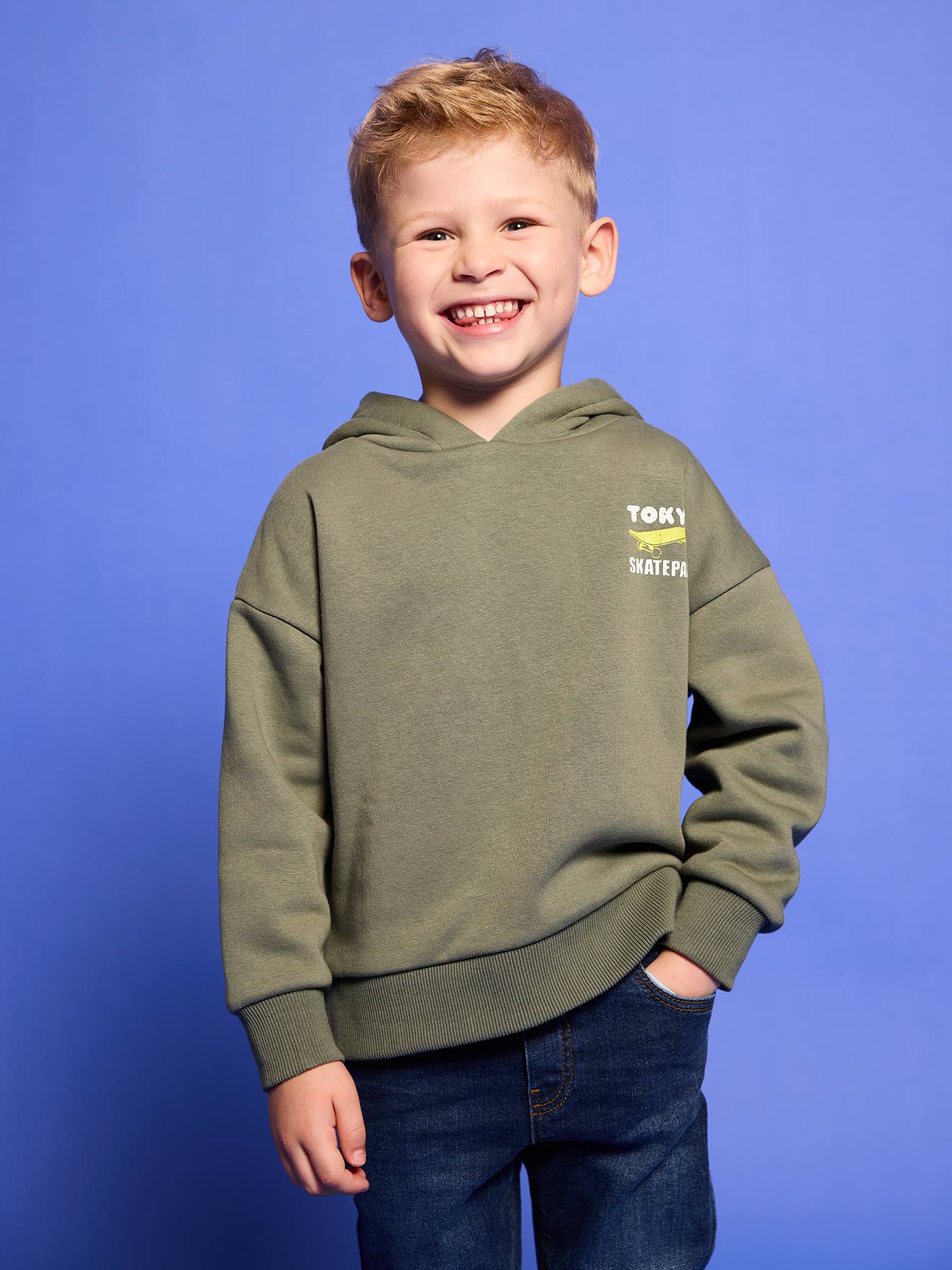 Jungen Kapuzensweatshirt mit Print