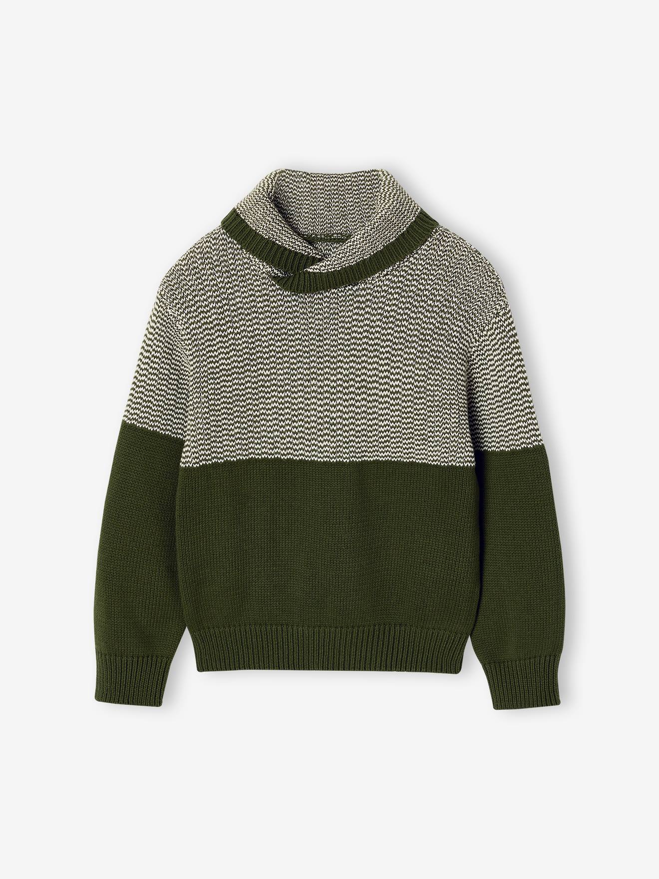 Strickpullover mit Schalkragen Jungen