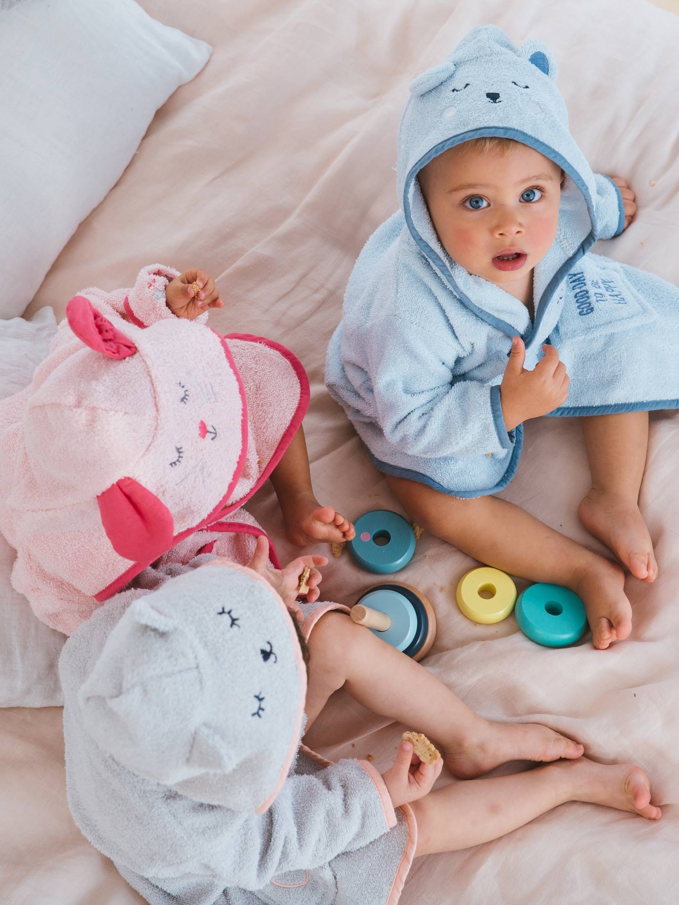 Vertbaudet Kinder Bademantel Baren Kostum Personalisierbar In Blau