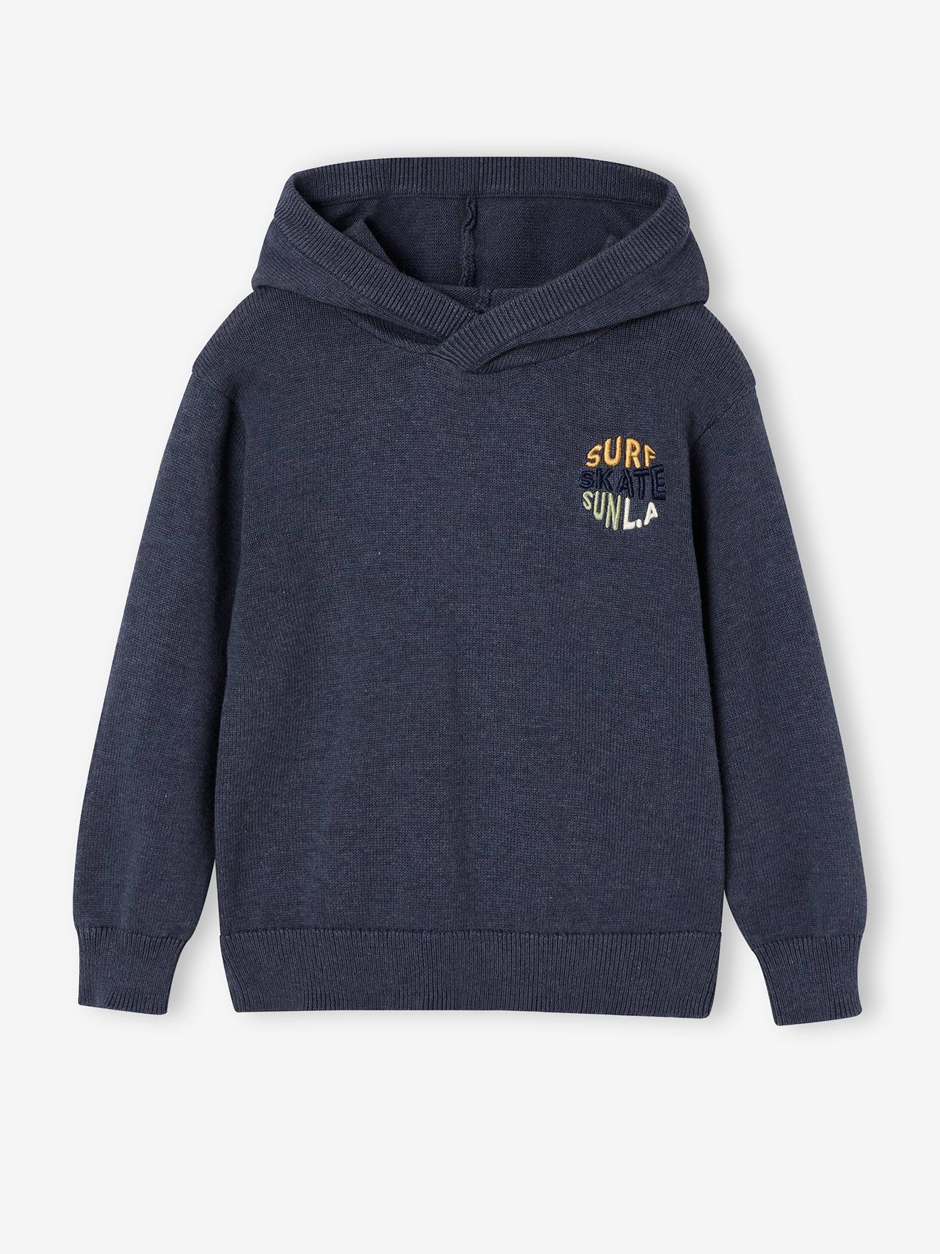 Kapuzenpullover mit Stickerei Jungen