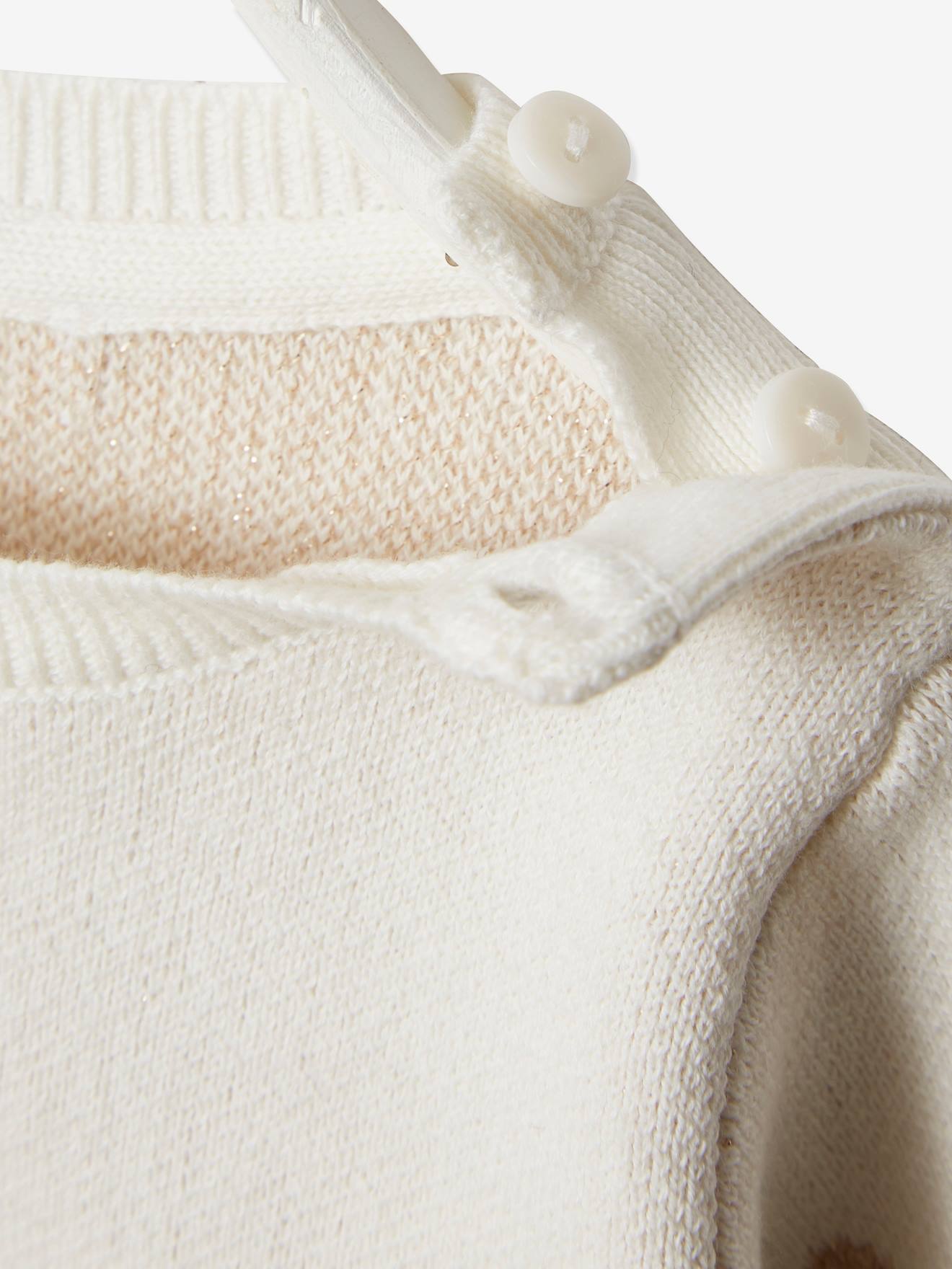 Vertbaudet M/ädchen Baby Pullover Jacquard-Herzen