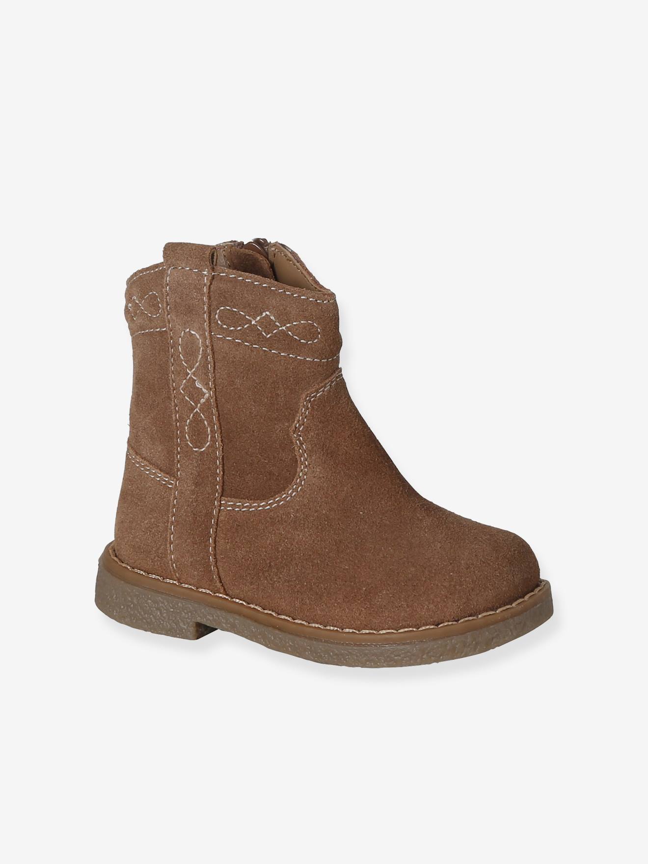 Baby Leder-Boots mit Reißverschluss