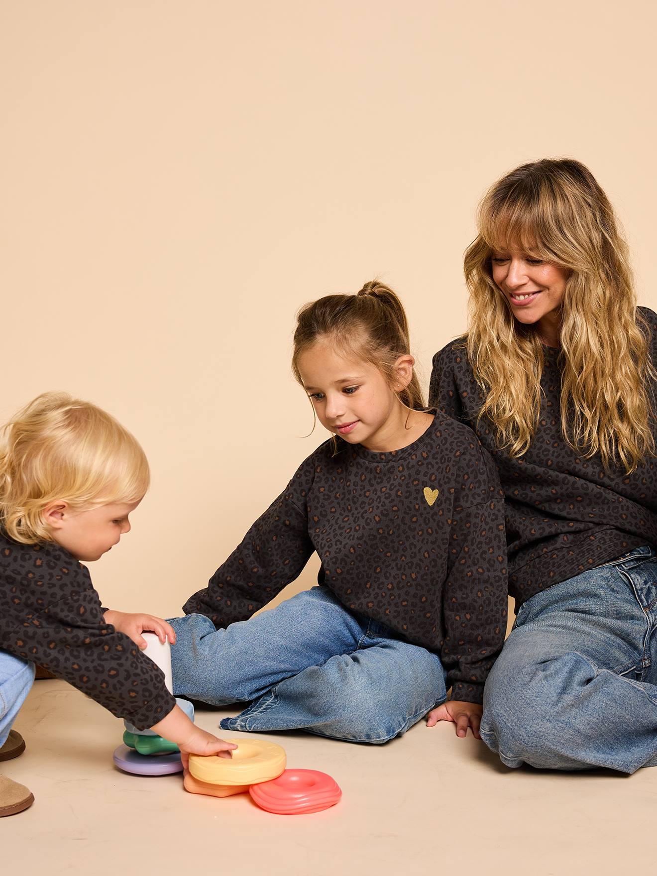 Mädchen Sweatshirt ENVIE DE FRAISE Mama-Tochter-Capsule LEOPARD