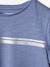 Mädchen Sport-T-Shirt mit Glanzstreifen BASIC Oeko-Tex - blau+koralle+nachtblau+pfirsich+wollweiß+zartrosa - 3