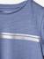Mädchen Sport-T-Shirt mit Glanzstreifen Oeko Tex® - aubergine+blau+nachtblau+wollweiß+zartrosa - 6