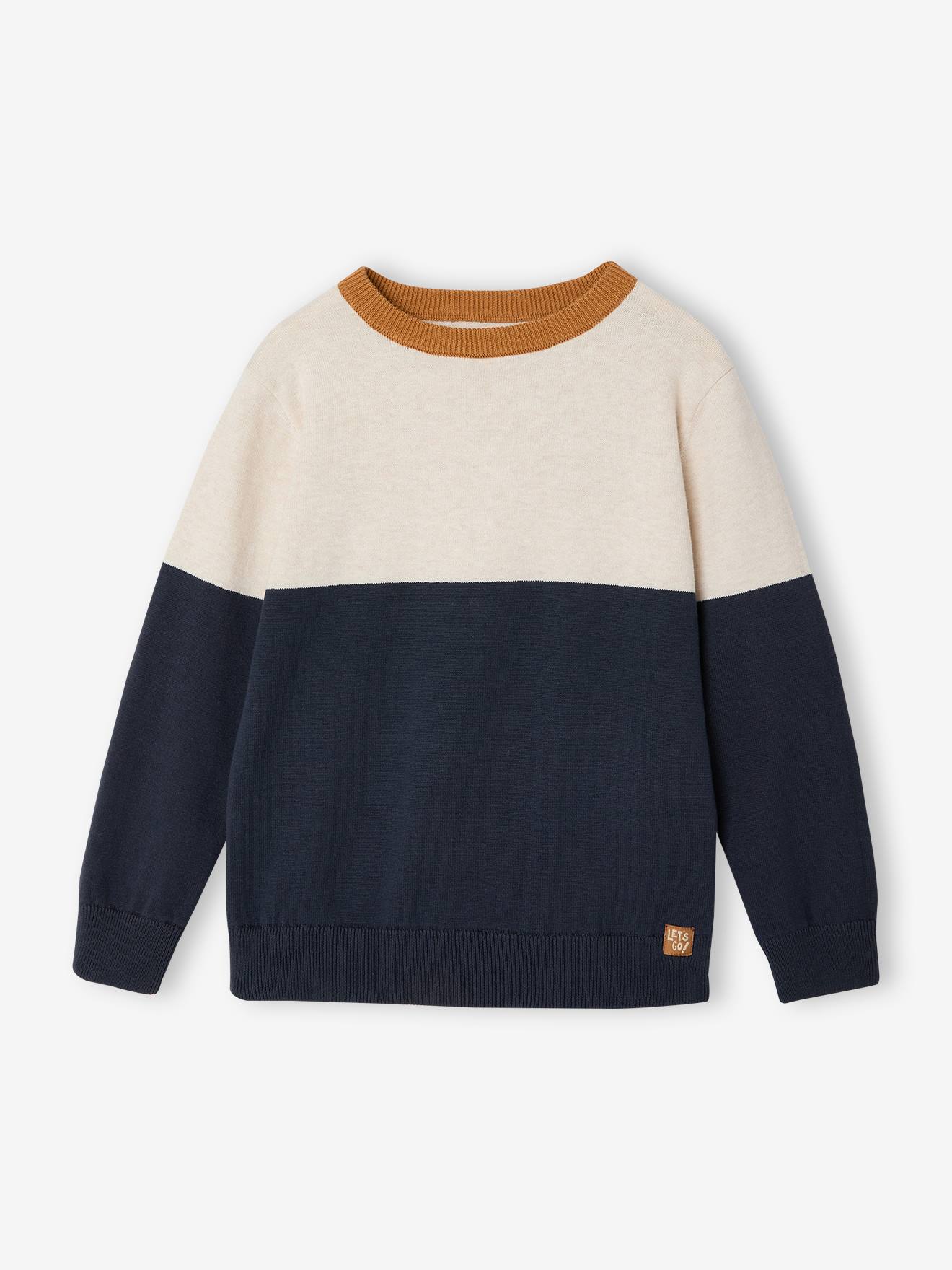 Jungen Pullover zweifarbig