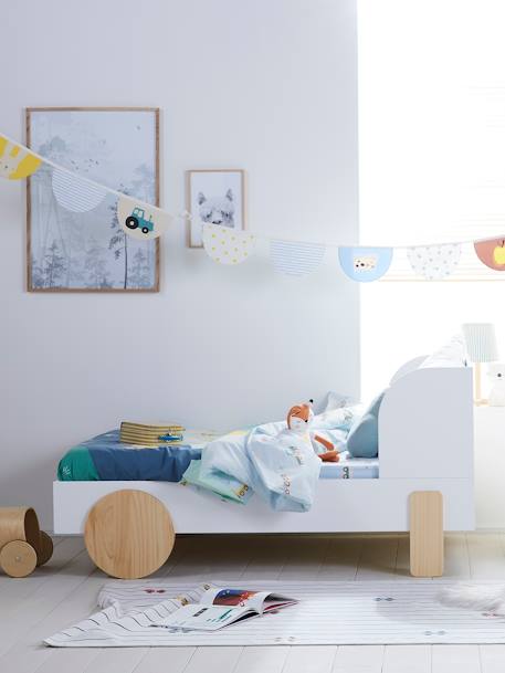 Mitwachsendes Kinderbett „Rollie“ - weiß/natur - 1