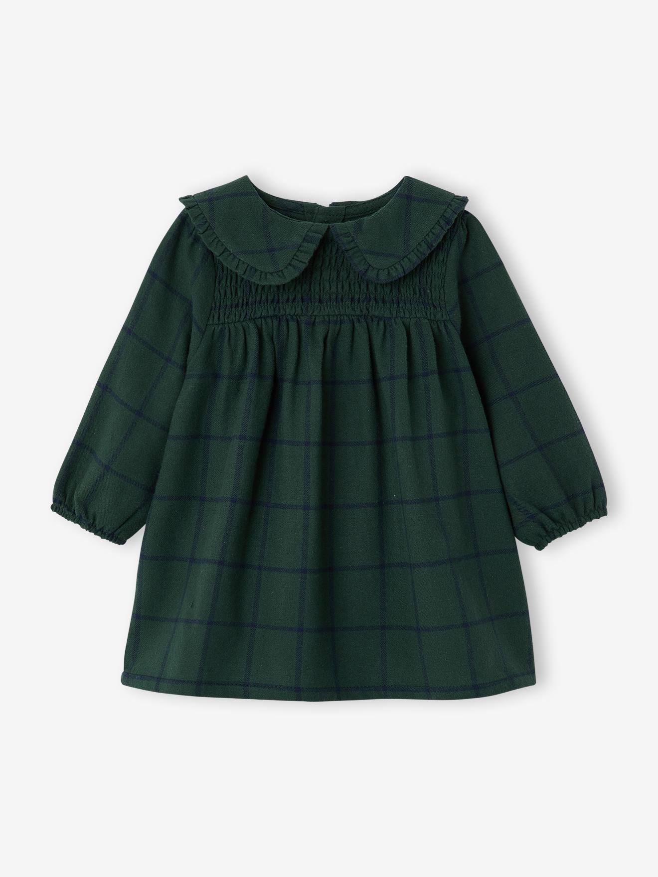 Baby Kleid aus Flanell mit Vichykaro