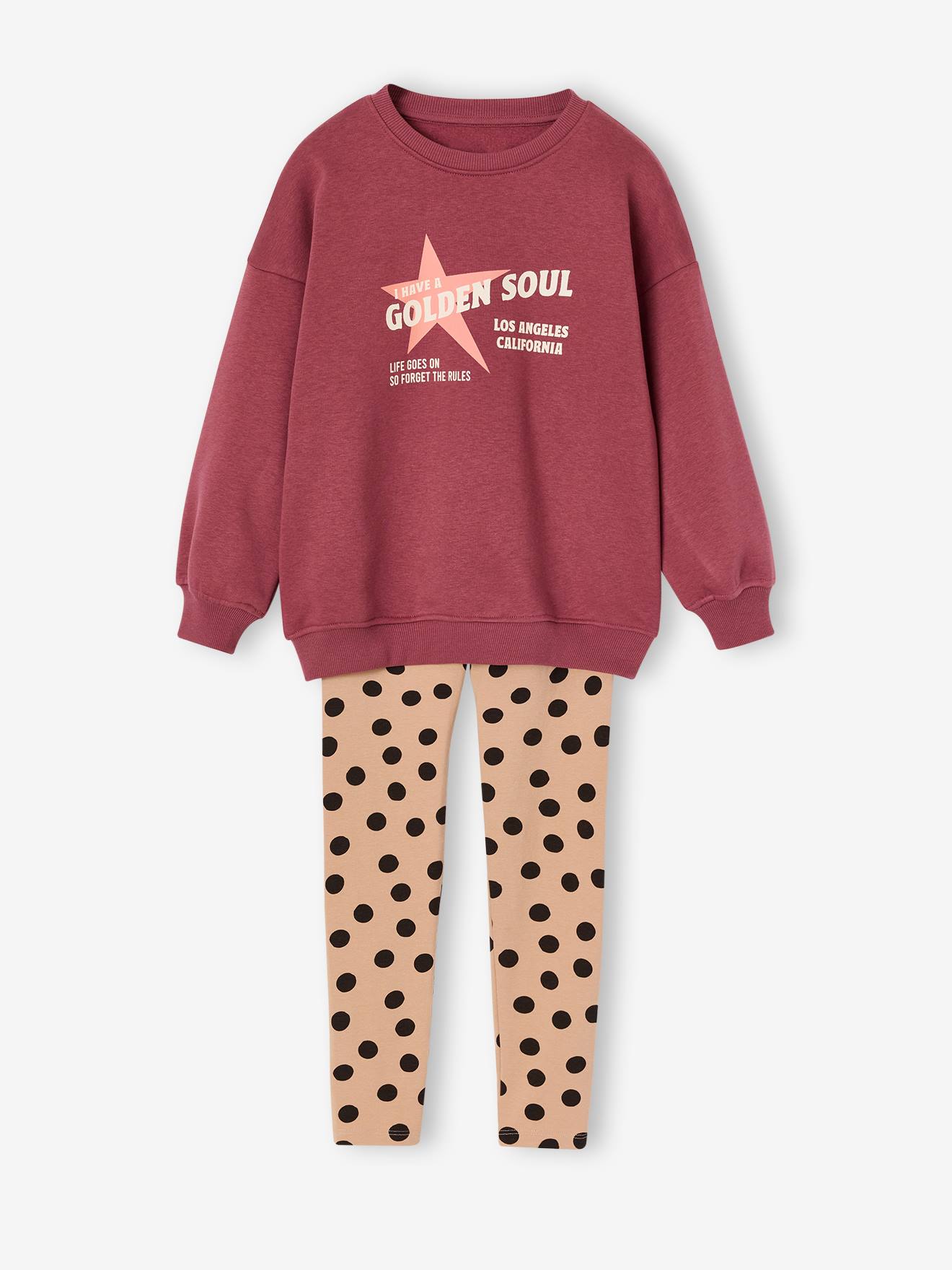 Mädchen Sweatshirt mit Leggings