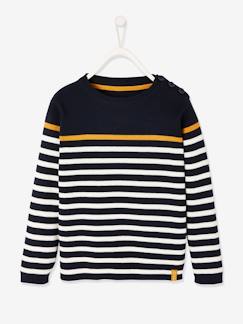 Jungenkleidung-Pullover, Strickjacken, Sweatshirts-Jungen Streifenpullover Oeko Tex