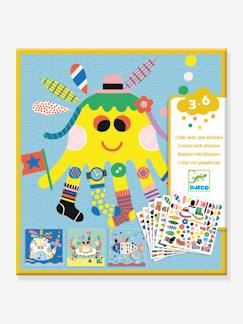 Spielzeug-Kreativität-Sticker, Collagen & Knetmasse-Sticker-Set „Meerestiere“ DJECO