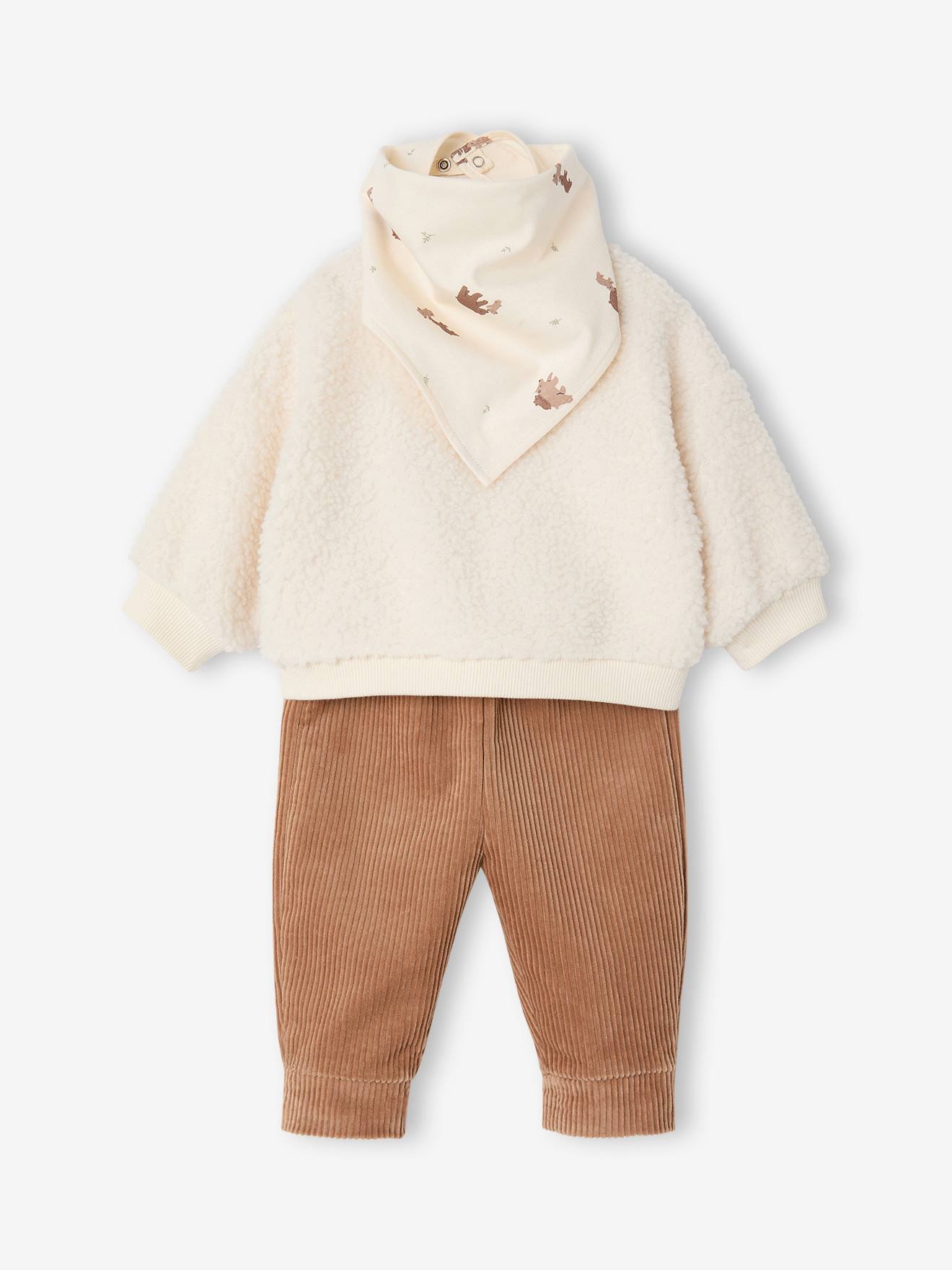 Baby-Set aus Teddyfleecejacke