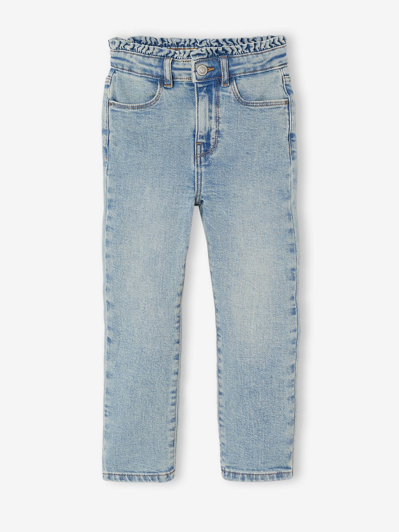 Slim-Fit-Jeans mit Rüschenbund Mädchen Hüftweite SLIM