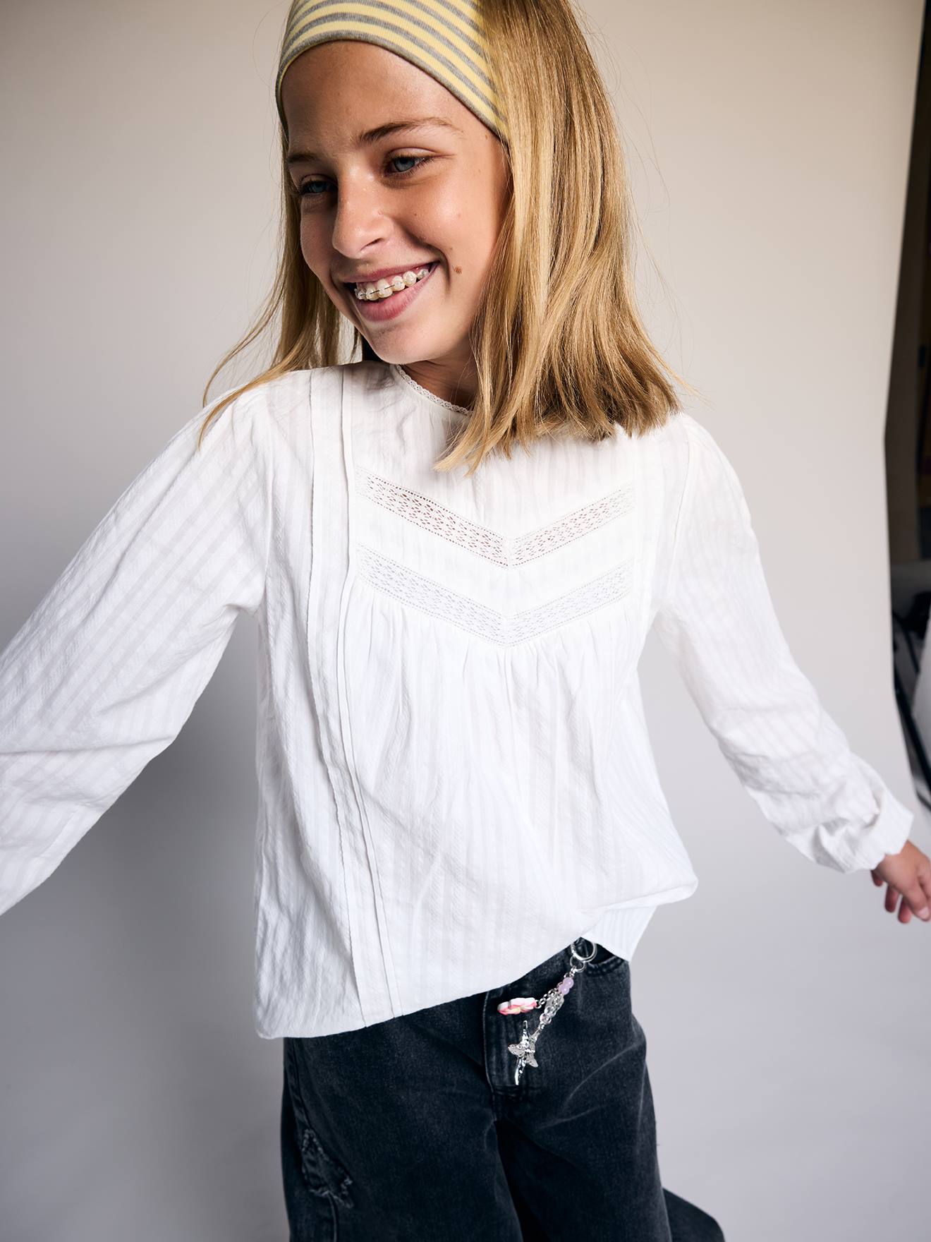 Bluse mit Spitzeneinsatz Mädchen JONEN