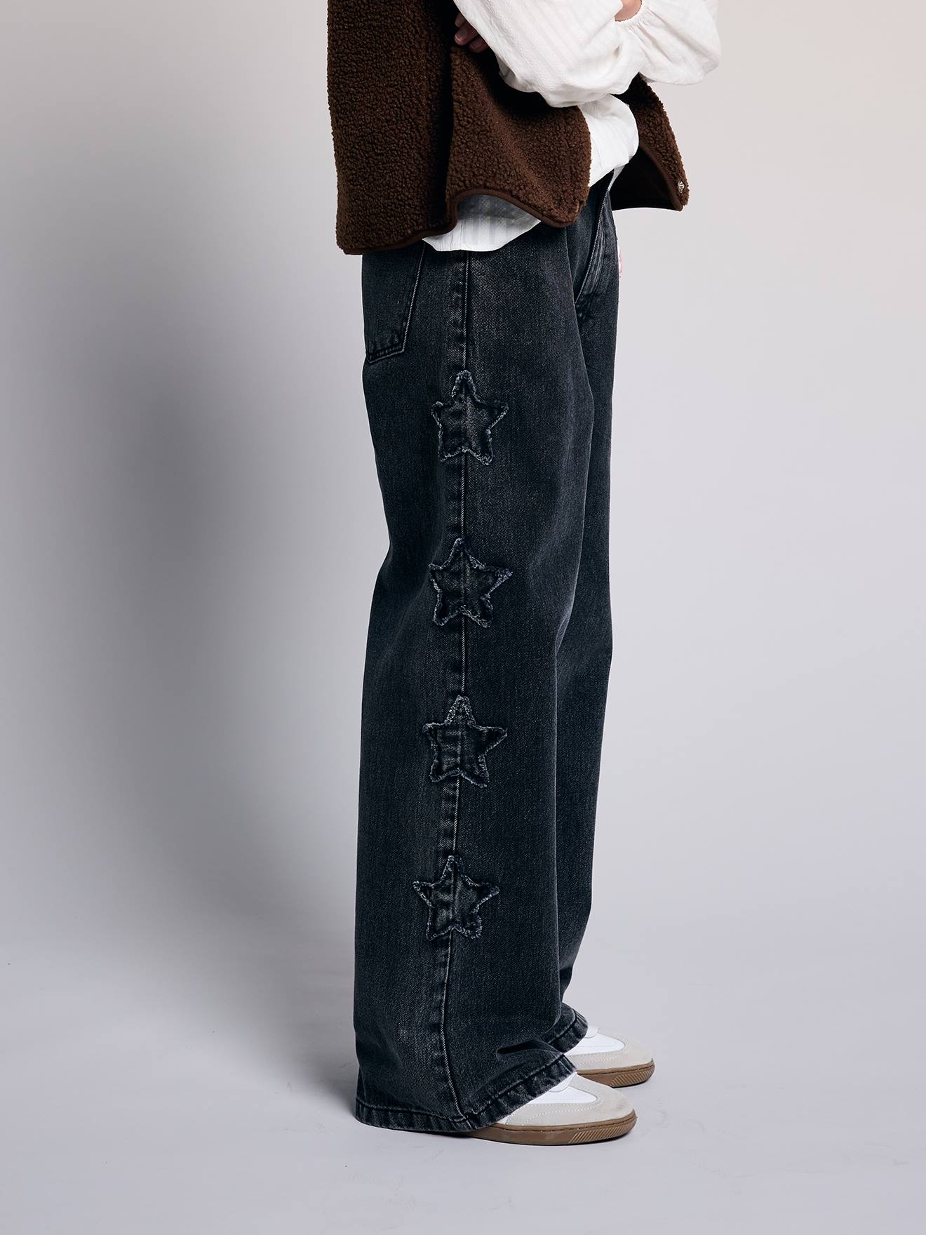 Jeans mit Sternpatches Mädchen