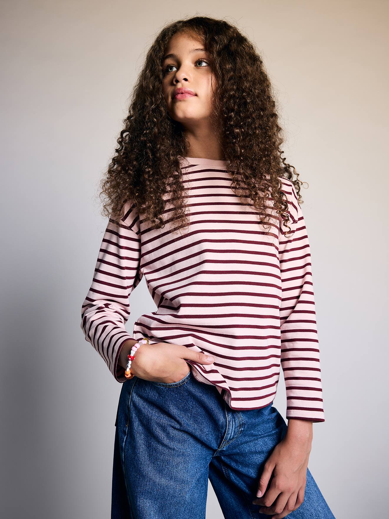 Ringelshirt mit langen Ärmeln Mädchen JONEN