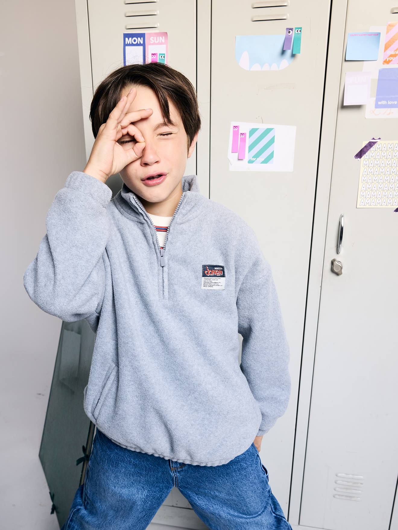 Fleecepullover mit Stehkragen Jungen JONEN