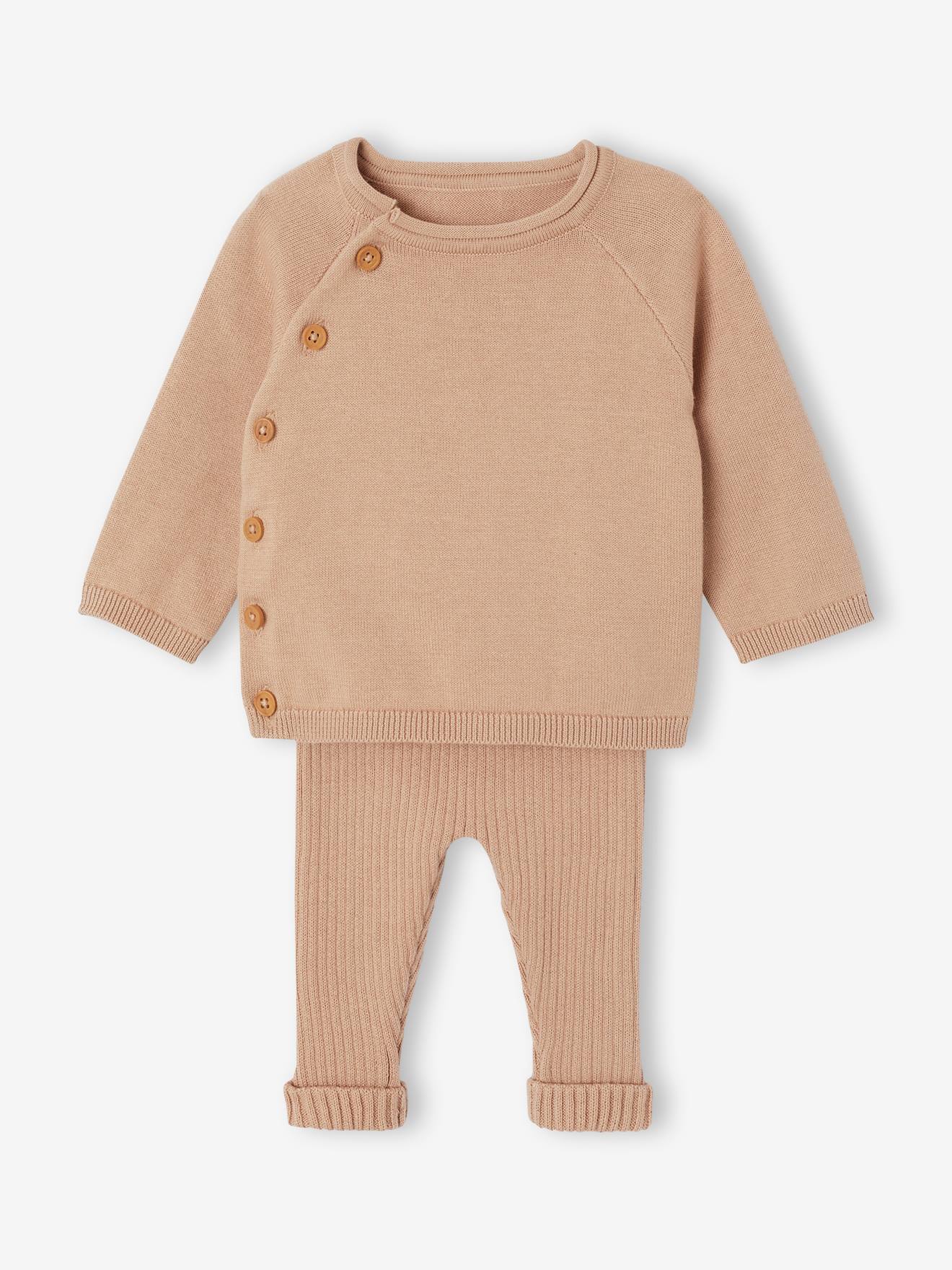 Baby Strick-Set aus Jacke und Hose