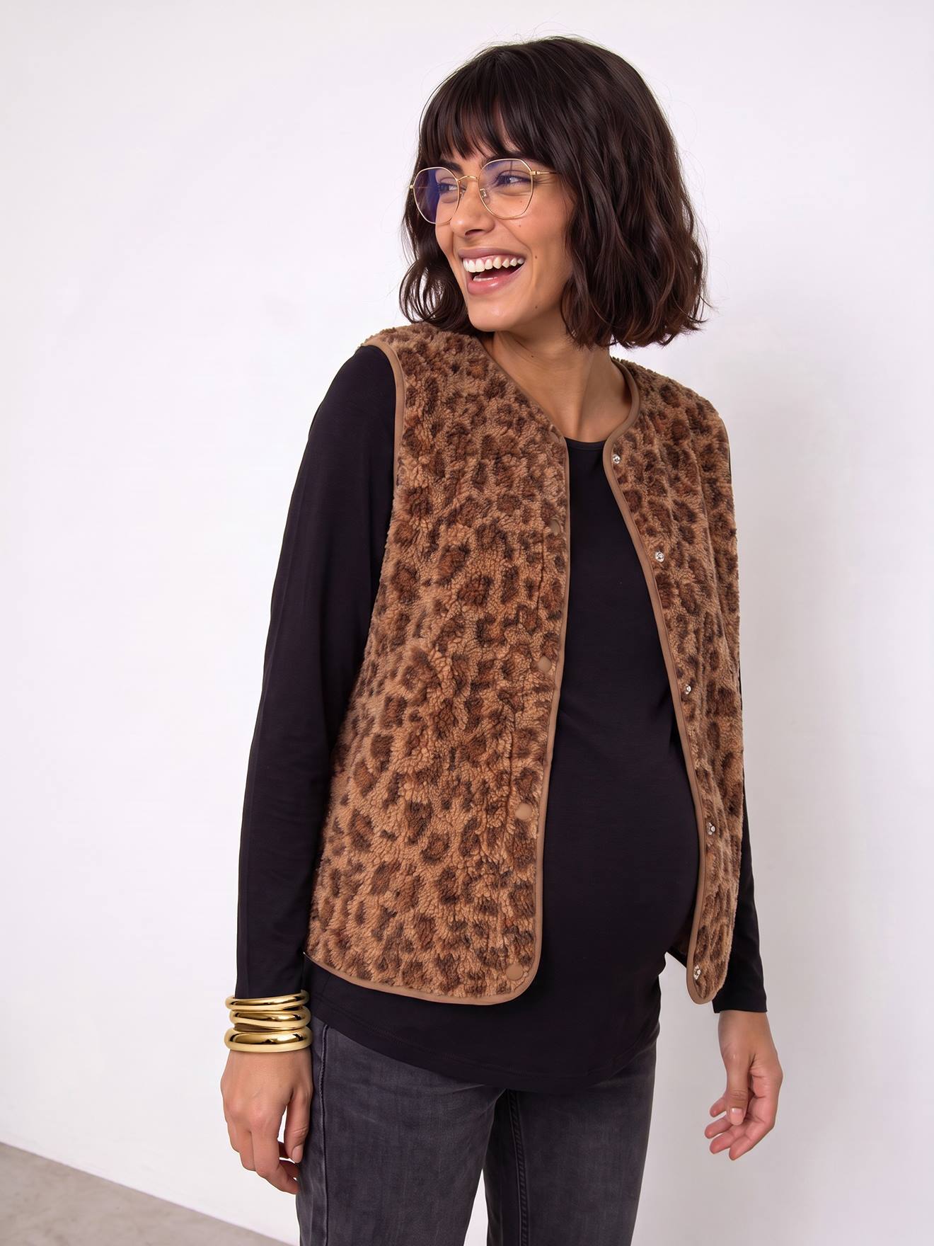 Damen Teddyfleece-Weste Mama-Tochter-Capsule