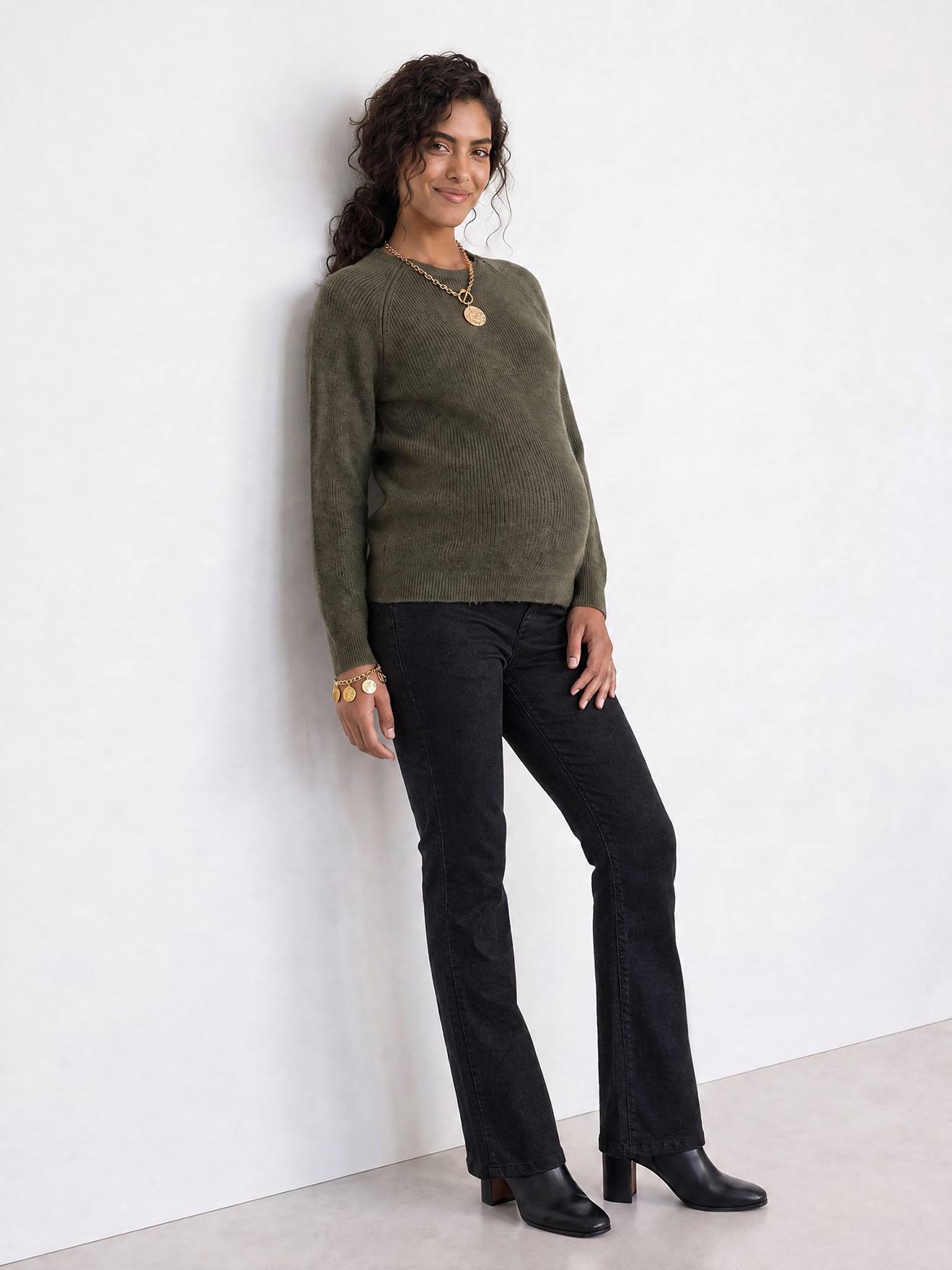 Umstandsjeans Slim-Fit Flared