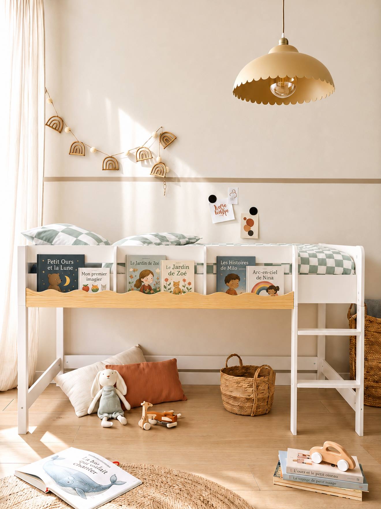 Kinderbett mit Stauraum WAVY