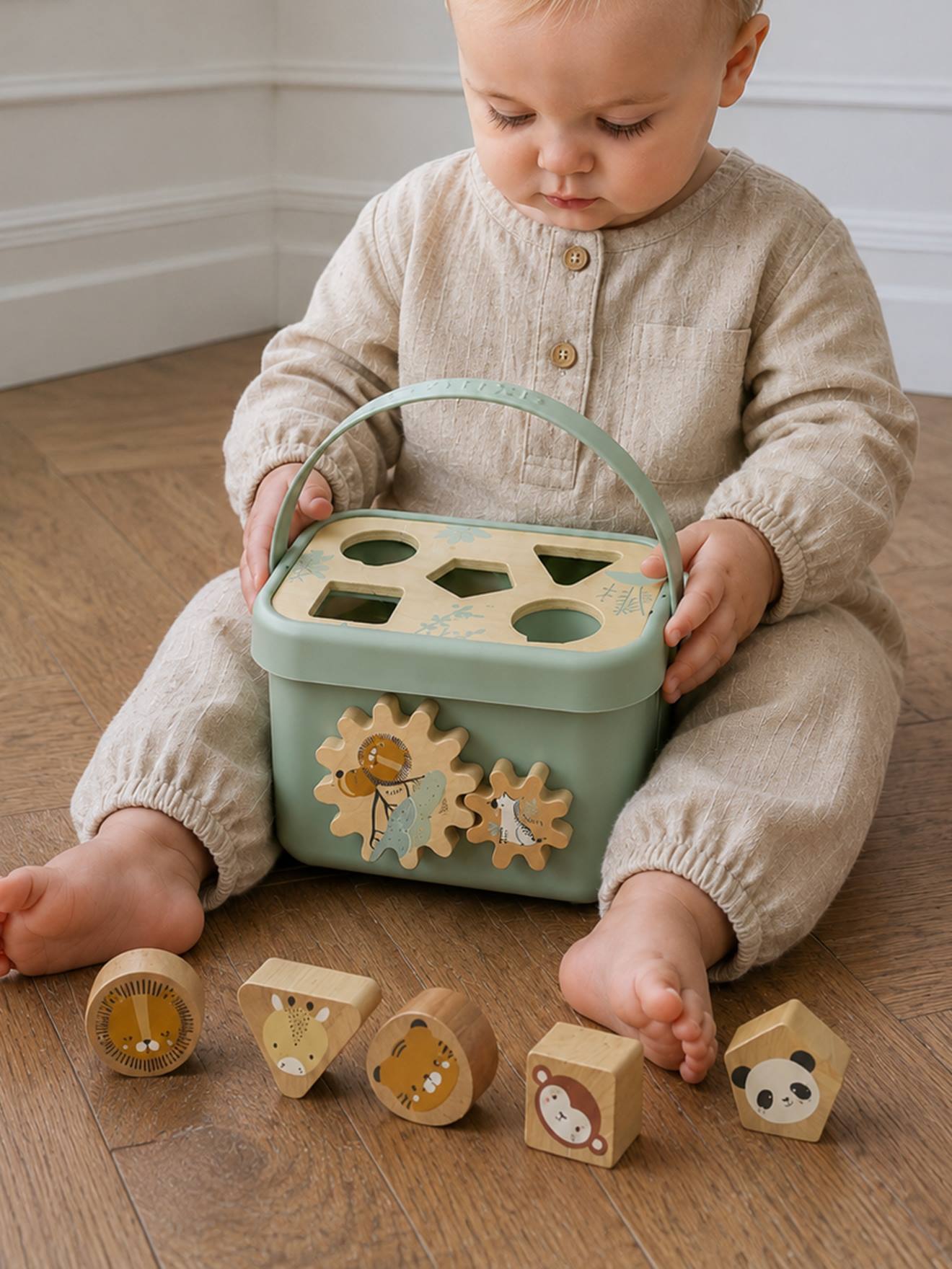 Baby Steckkasten mit Formen aus Holz FSC®
